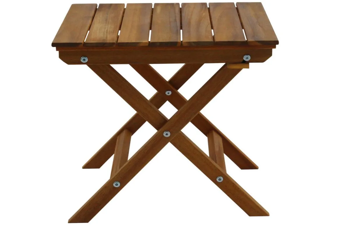 Miliboo Table De Jardin-Table basse de jardin pliante en bois massif L40 cm ITZA
