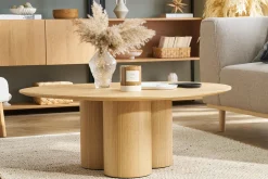 Miliboo Table Basse-Table basse design bois clair L100 cm HOLLEN