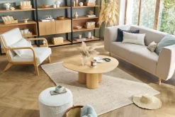 Miliboo Table Basse-Table basse design bois clair L100 cm HOLLEN