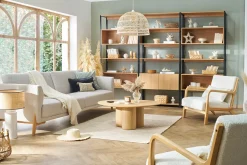 Miliboo Table Basse-Table basse design bois clair L100 cm HOLLEN