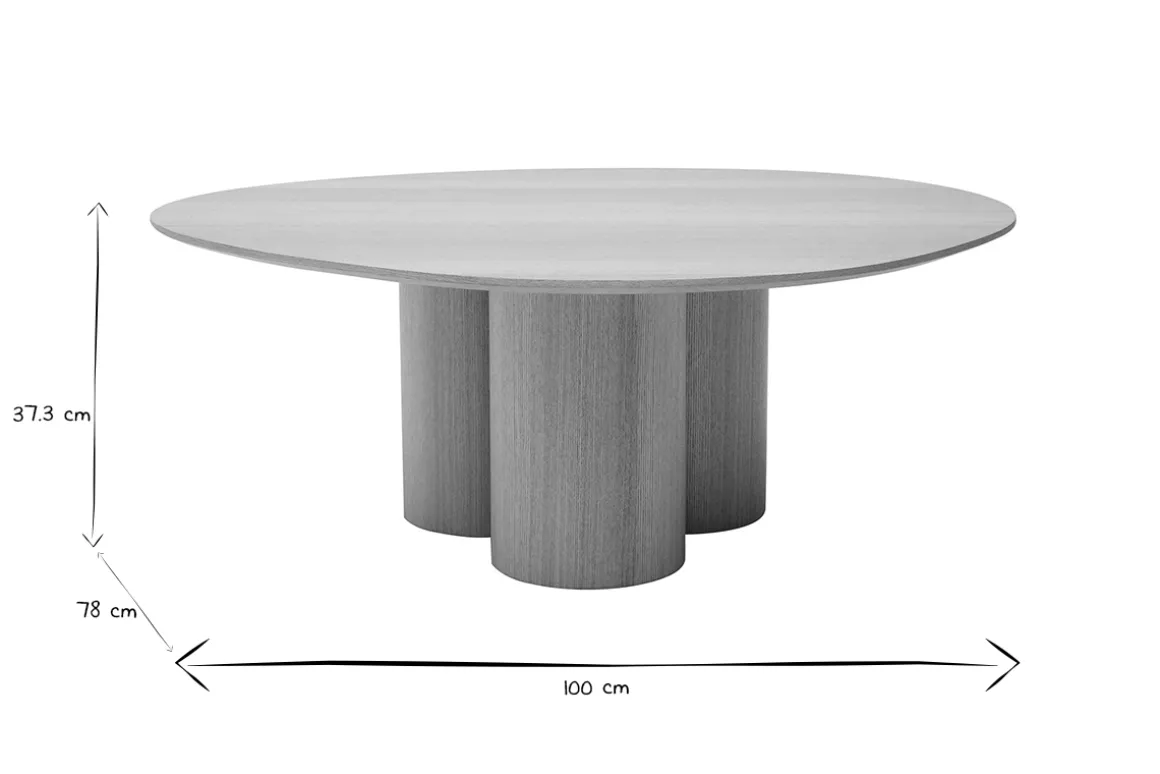 Miliboo Table Basse-Table basse design bois clair L100 cm HOLLEN