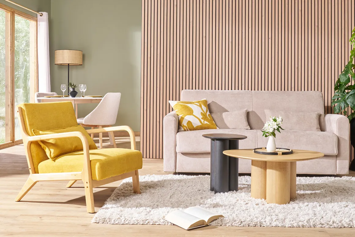 Miliboo Table Basse-Table basse design bois clair L78 cm HOLLEN