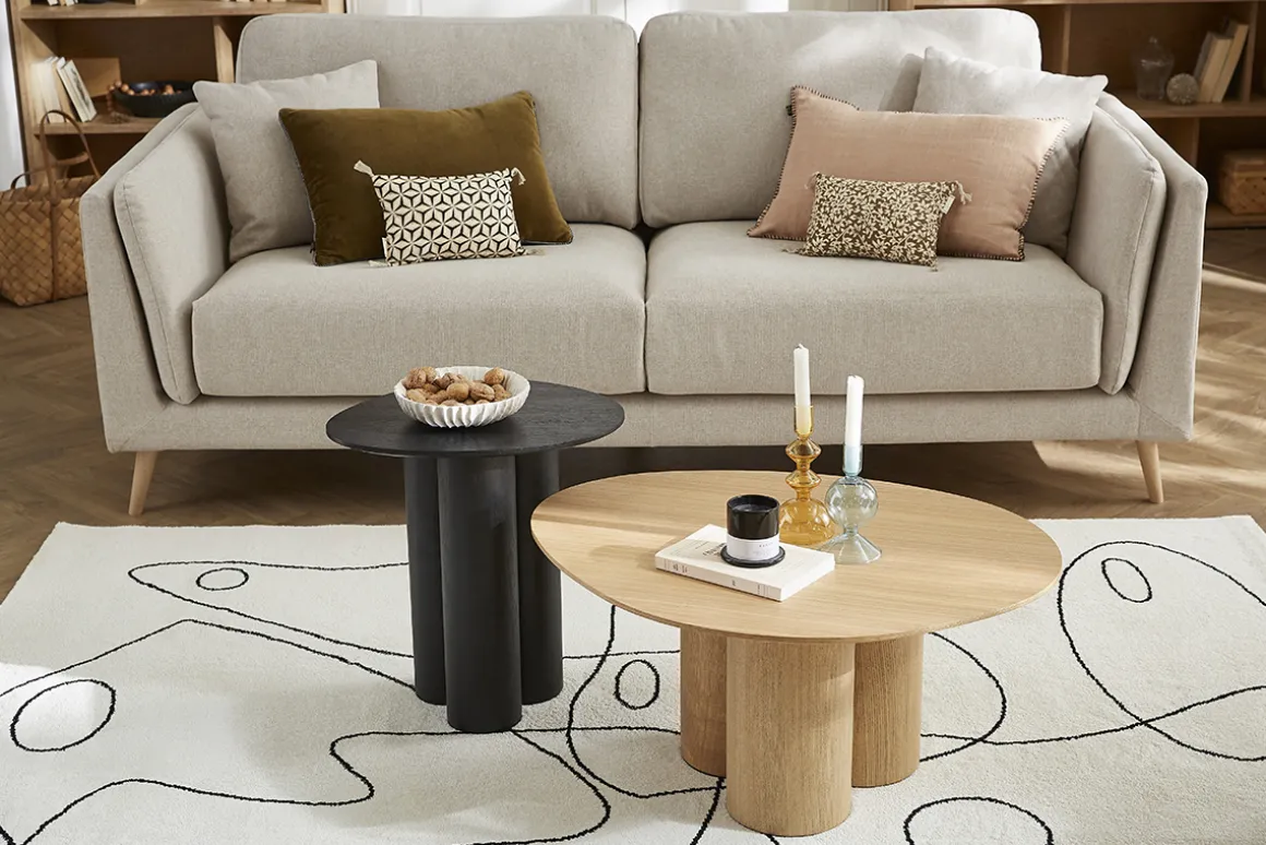 Miliboo Table Basse-Table basse design bois clair L78 cm HOLLEN