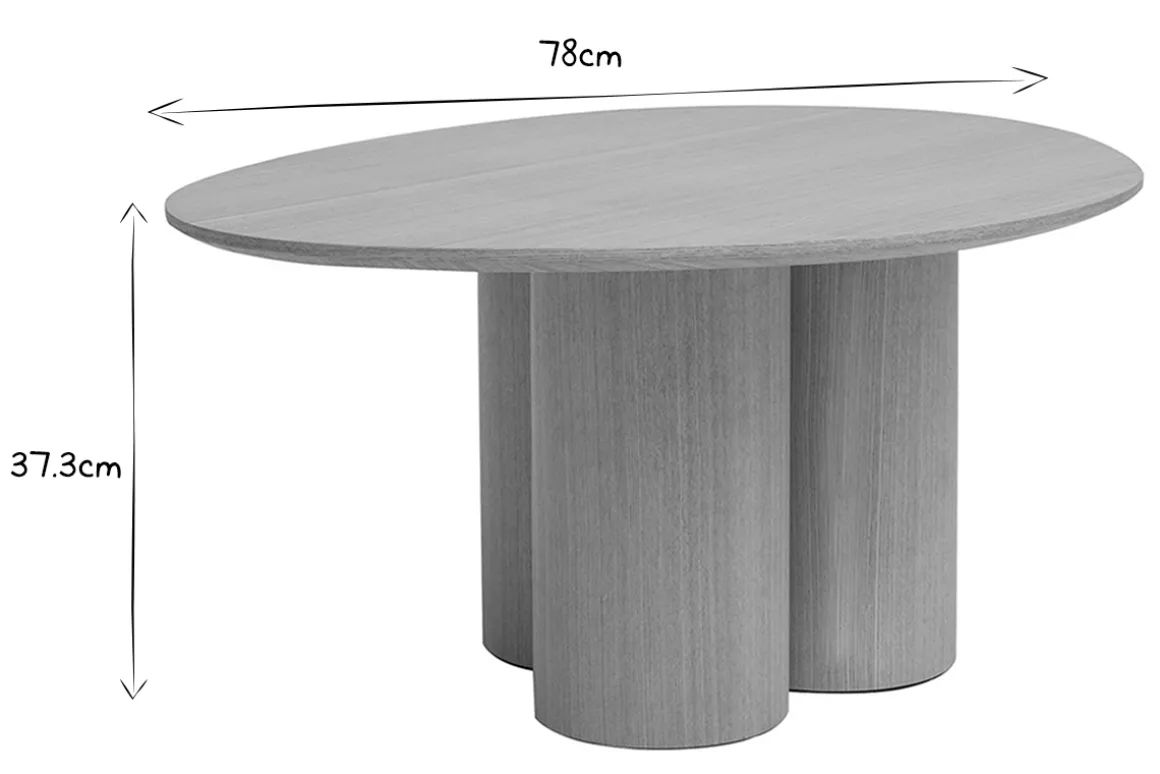 Miliboo Table Basse-Table basse design bois clair L78 cm HOLLEN