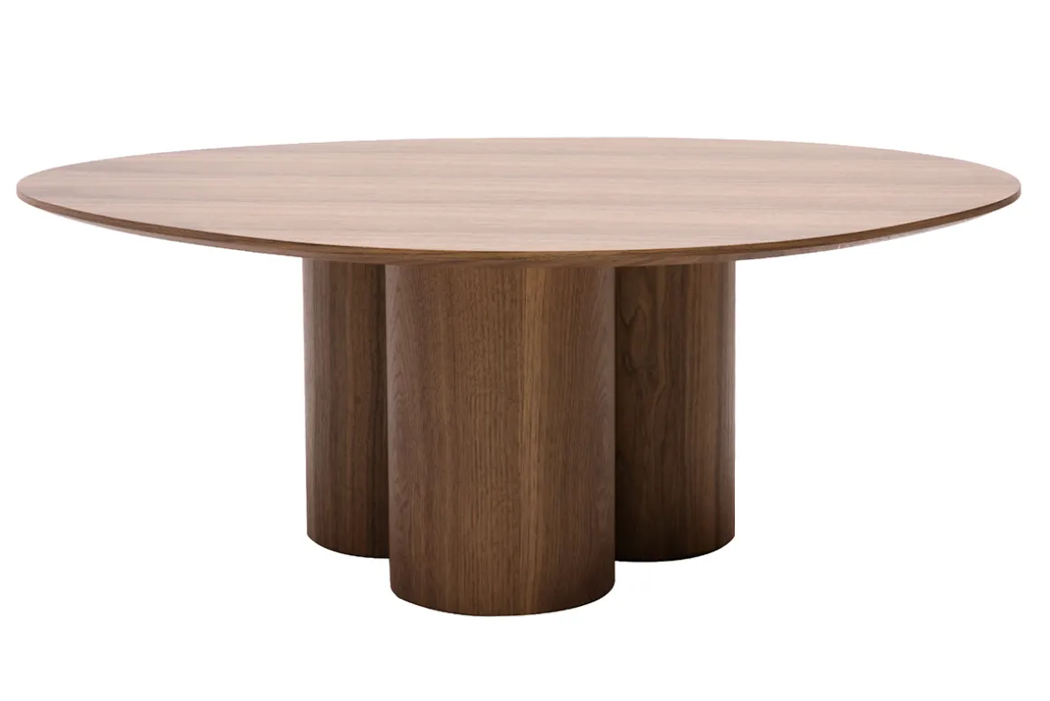 Miliboo Table Basse-Table basse design bois foncé noyer L100 cm HOLLEN