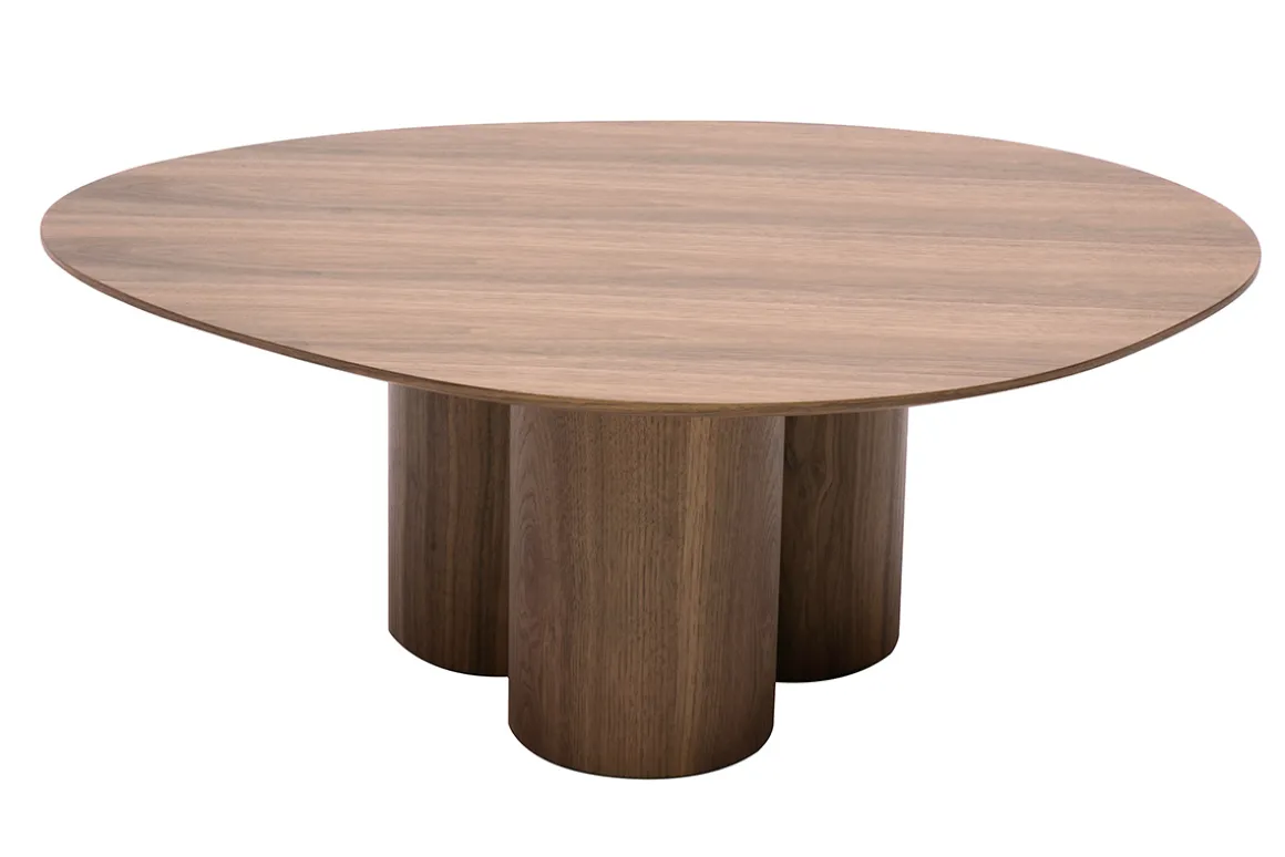 Miliboo Table Basse-Table basse design bois foncé noyer L100 cm HOLLEN