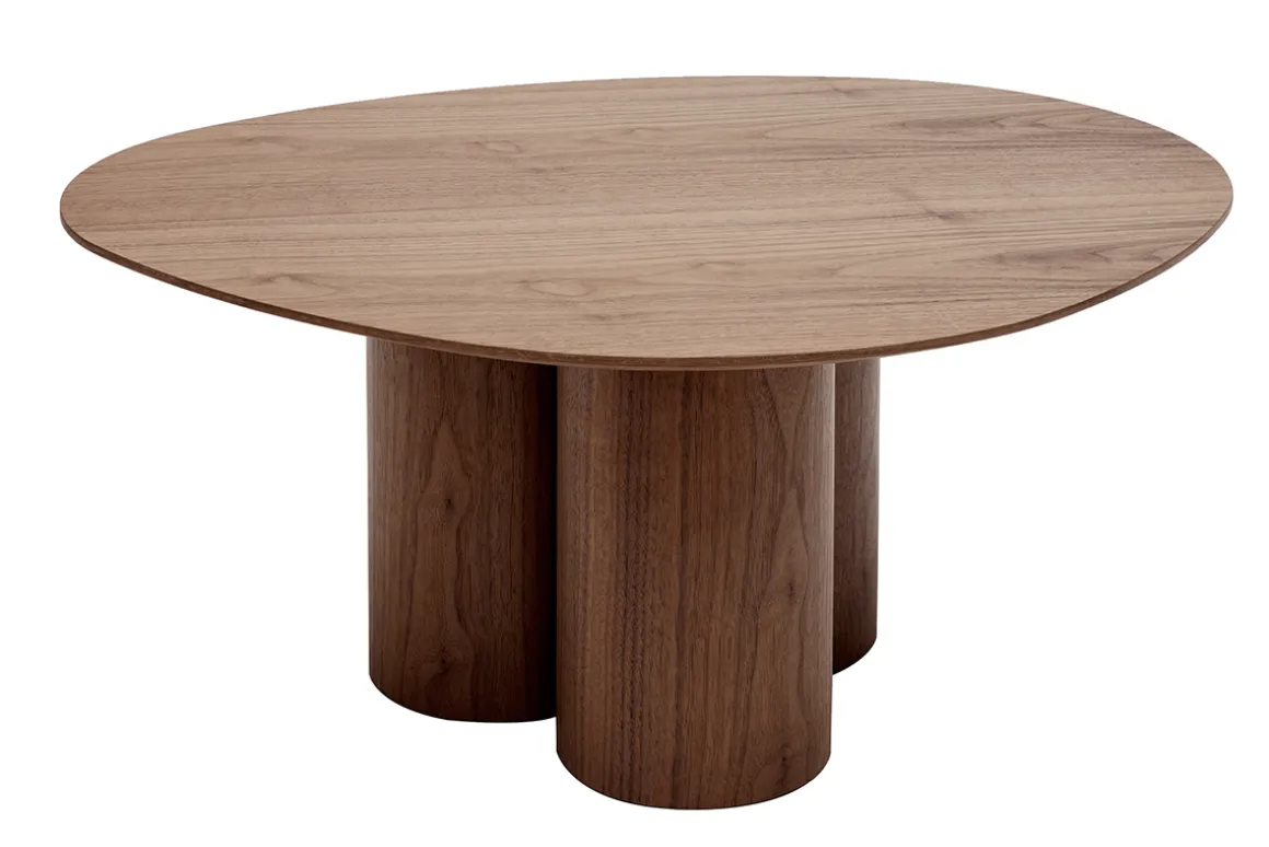 Miliboo Table Basse-Table basse design bois foncé noyer L78 cm HOLLEN