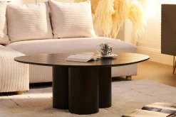 Miliboo Table Basse-Table basse design bois noir L100 cm HOLLEN