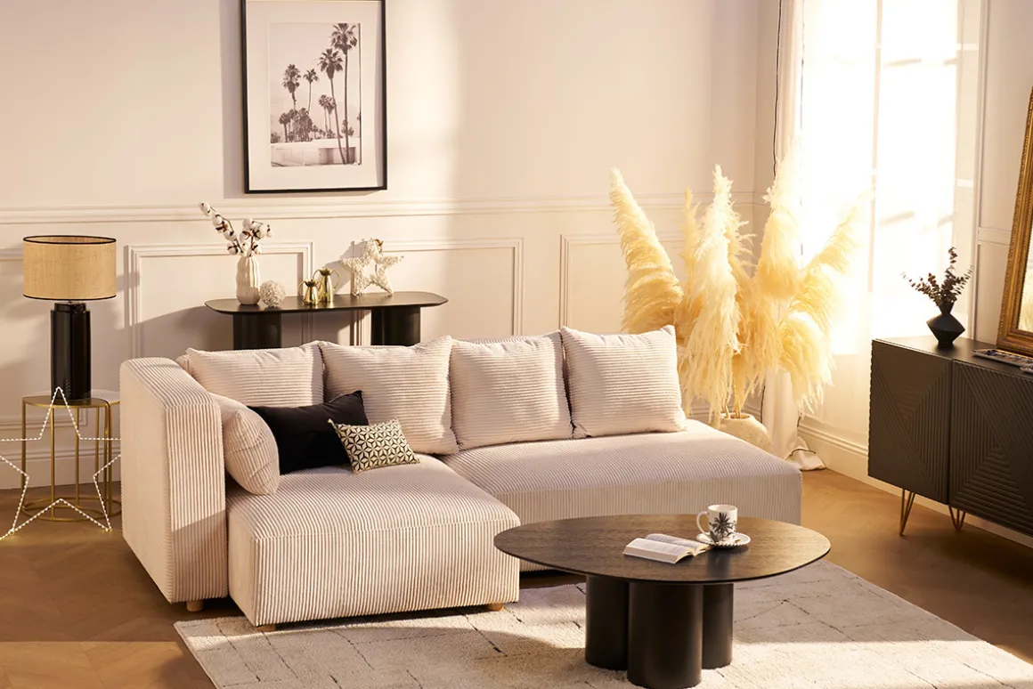 Miliboo Table Basse-Table basse design bois noir L100 cm HOLLEN