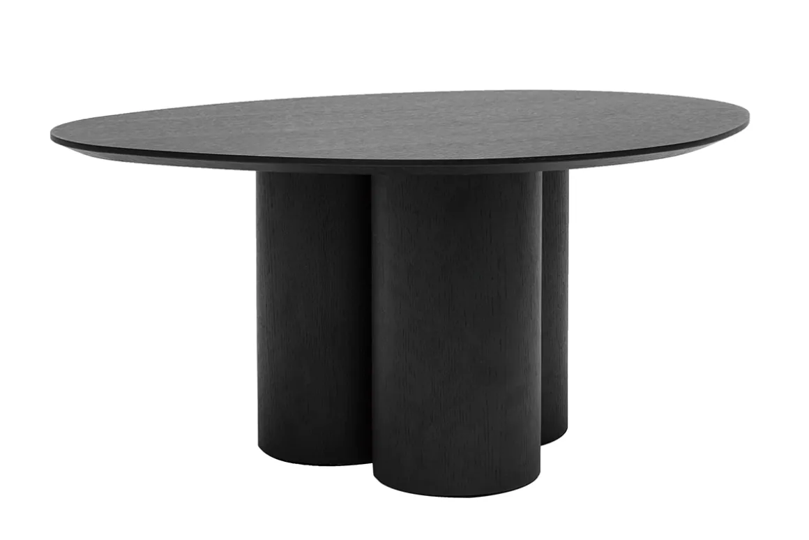Miliboo Table Basse-Table basse design bois noir L78 cm HOLLEN