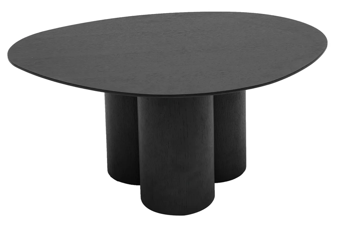 Miliboo Table Basse-Table basse design bois noir L78 cm HOLLEN
