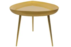 Miliboo Table Basse-Table basse design en acier laqué jaune et doré L80 cm DROP