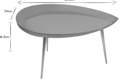 Miliboo Table Basse-Table basse design en acier laqué jaune et doré L80 cm DROP