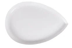 Miliboo Table Basse-Table basse design en acier laqué blanc et doré L80 cm DROP