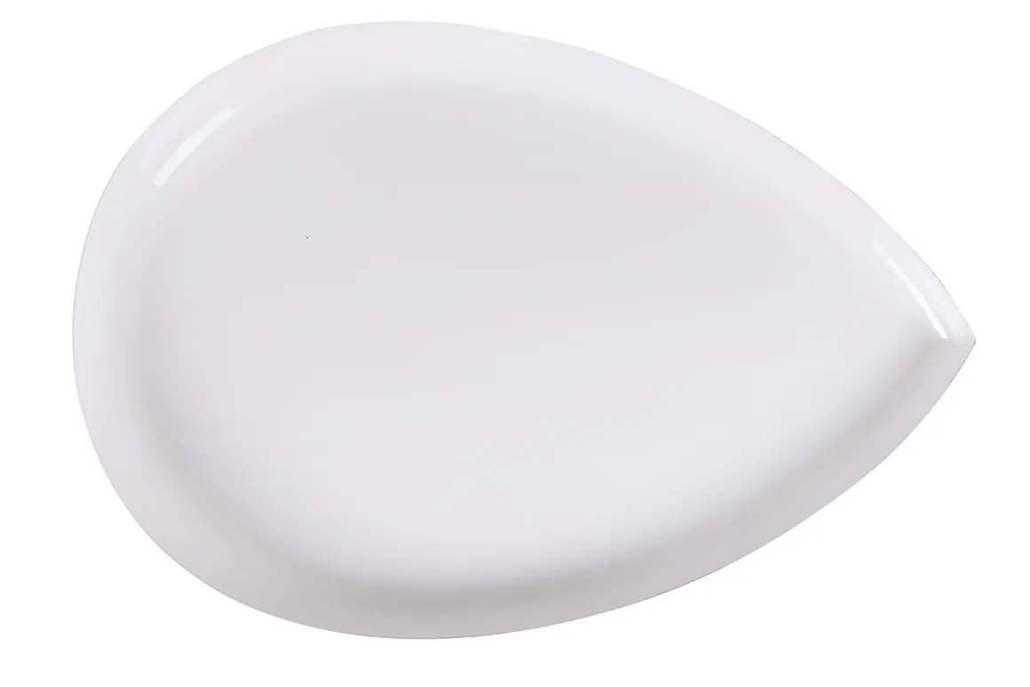 Miliboo Table Basse-Table basse design en acier laqué blanc et doré L80 cm DROP