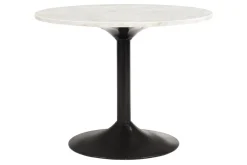 Miliboo Table Basse-Table basse en marbre et métal noir D60 cm COPEN