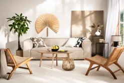 Miliboo Table Basse-Table basse ovale bois manguier massif L100 cm PALEY