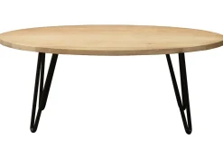 Miliboo Table Basse-Table basse ovale bois manguier massif L100 cm VIBES