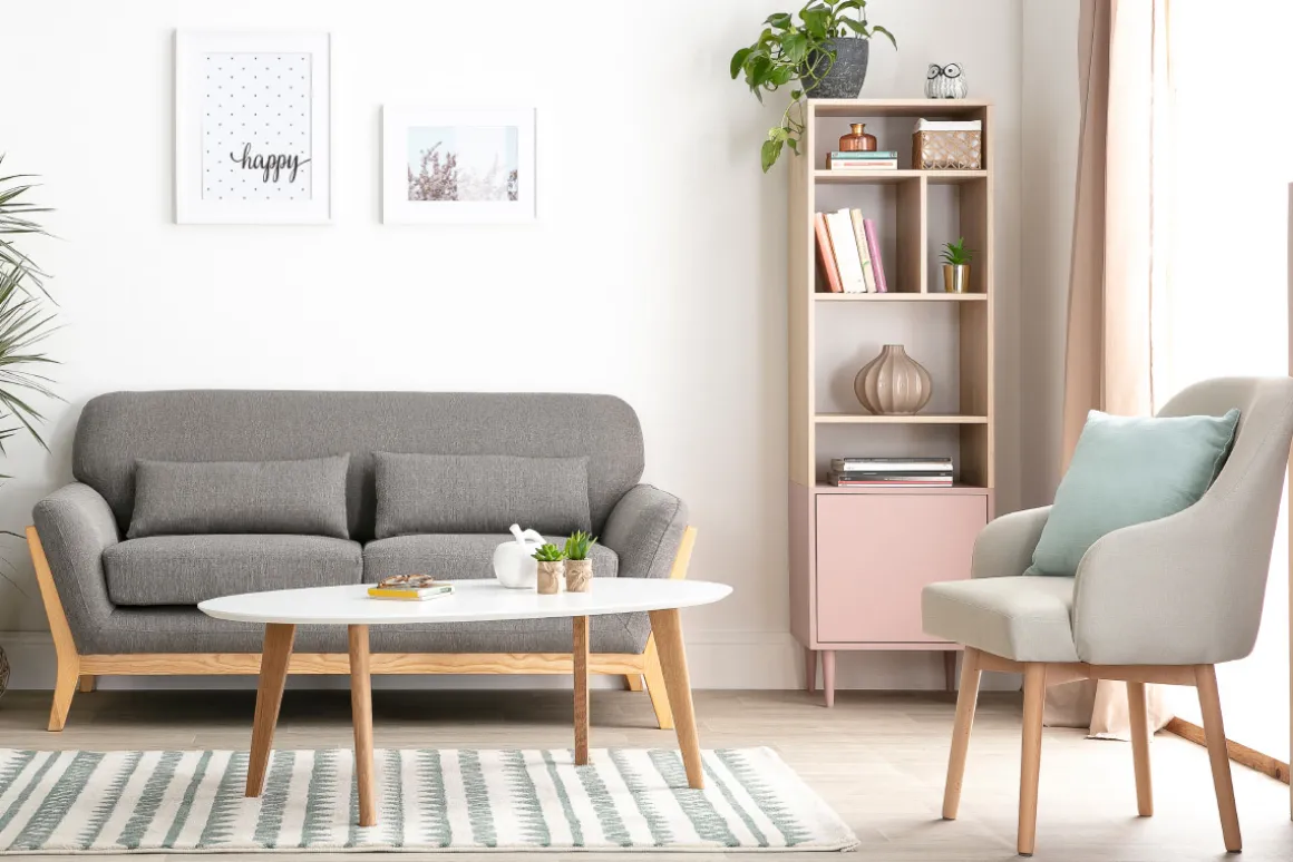 Miliboo Table Basse-Table basse ovale scandinave blanc et bois clair chêne L120 cm EKKA