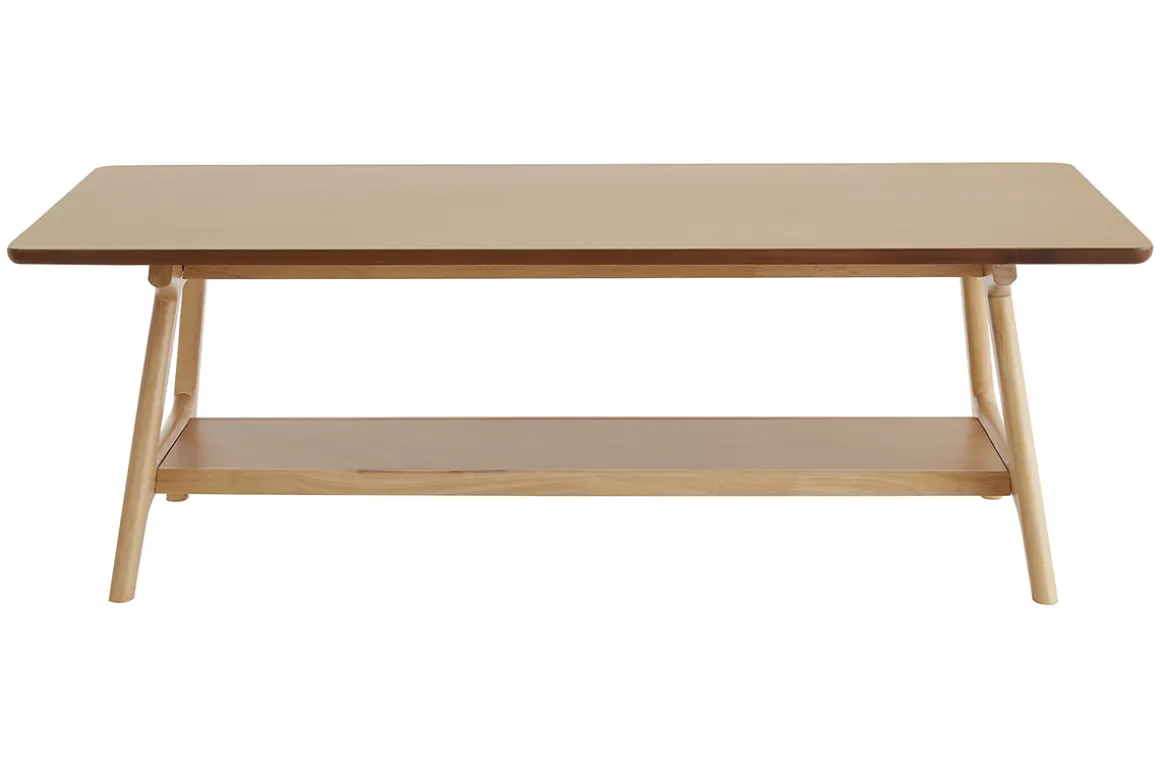 Miliboo Table Basse-Table basse rectangulaire scandinave finition chêne L120 cm BAKAR