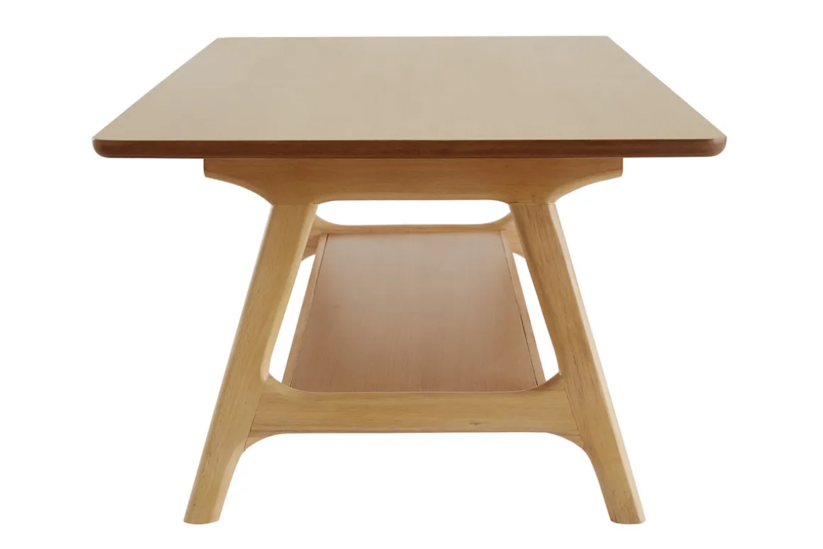 Miliboo Table Basse-Table basse rectangulaire scandinave finition chêne L120 cm BAKAR