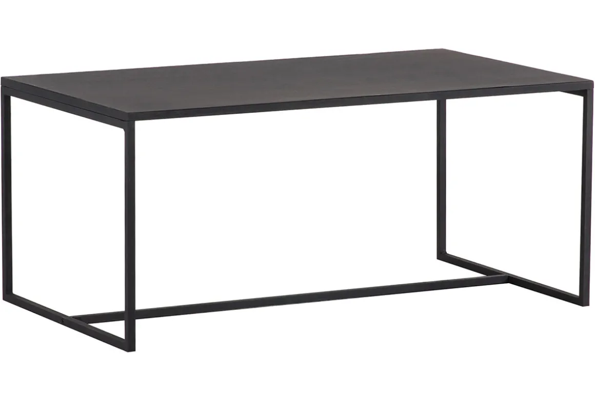 Miliboo Table Basse-Table basse rectangulaire design métal noir L100 cm KARL