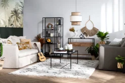 Miliboo Table Basse-Table basse rectangulaire design métal noir L100 cm KARL