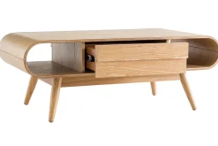 Miliboo Table Basse-Table basse rectangulaire avec rangements scandinave bois clair L120 cm BALTIK