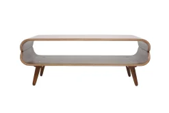 Miliboo Table Basse-Table basse rectangulaire vintage bois foncé noyer L118 cm TAKLA