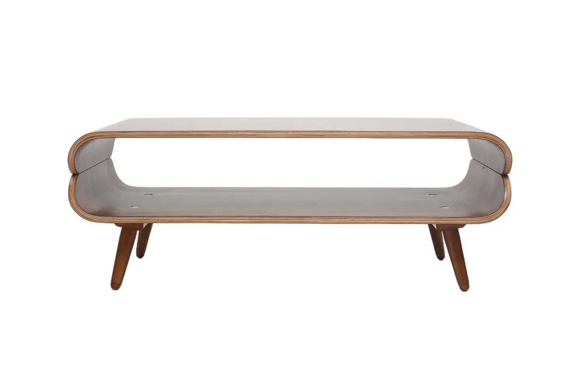 Miliboo Table Basse-Table basse rectangulaire vintage bois foncé noyer L118 cm TAKLA