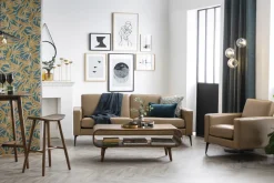 Miliboo Table Basse-Table basse rectangulaire vintage bois foncé noyer L118 cm TAKLA