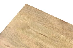 Miliboo Table Basse-Table basse rectangulaire avec rangements bois manguier massif gravé et détails dorés L100 cm ZAIKA