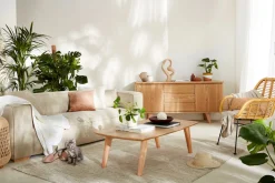 Miliboo Table Basse-Table basse rectangulaire scandinave bois clair L120cm FIFTIES