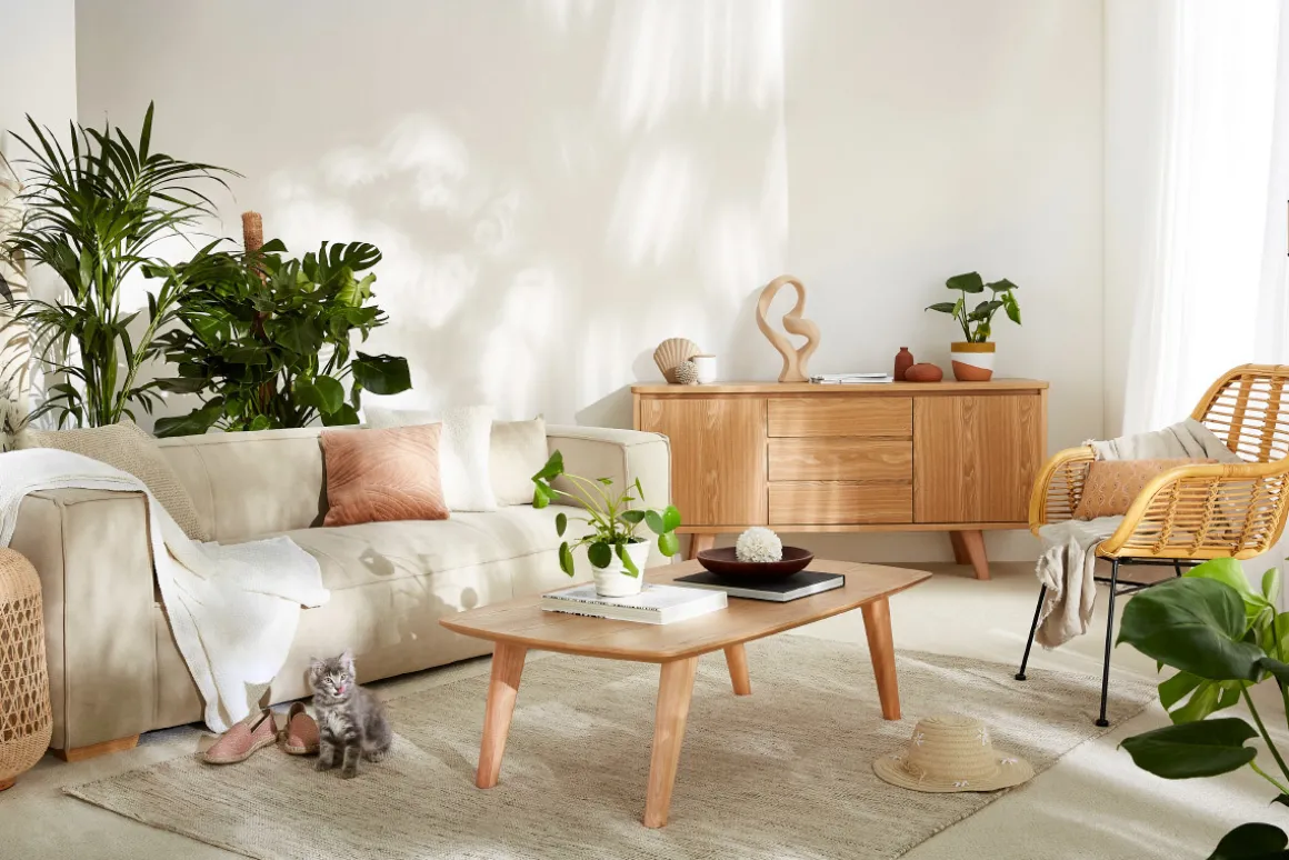 Miliboo Table Basse-Table basse rectangulaire scandinave bois clair L120cm FIFTIES