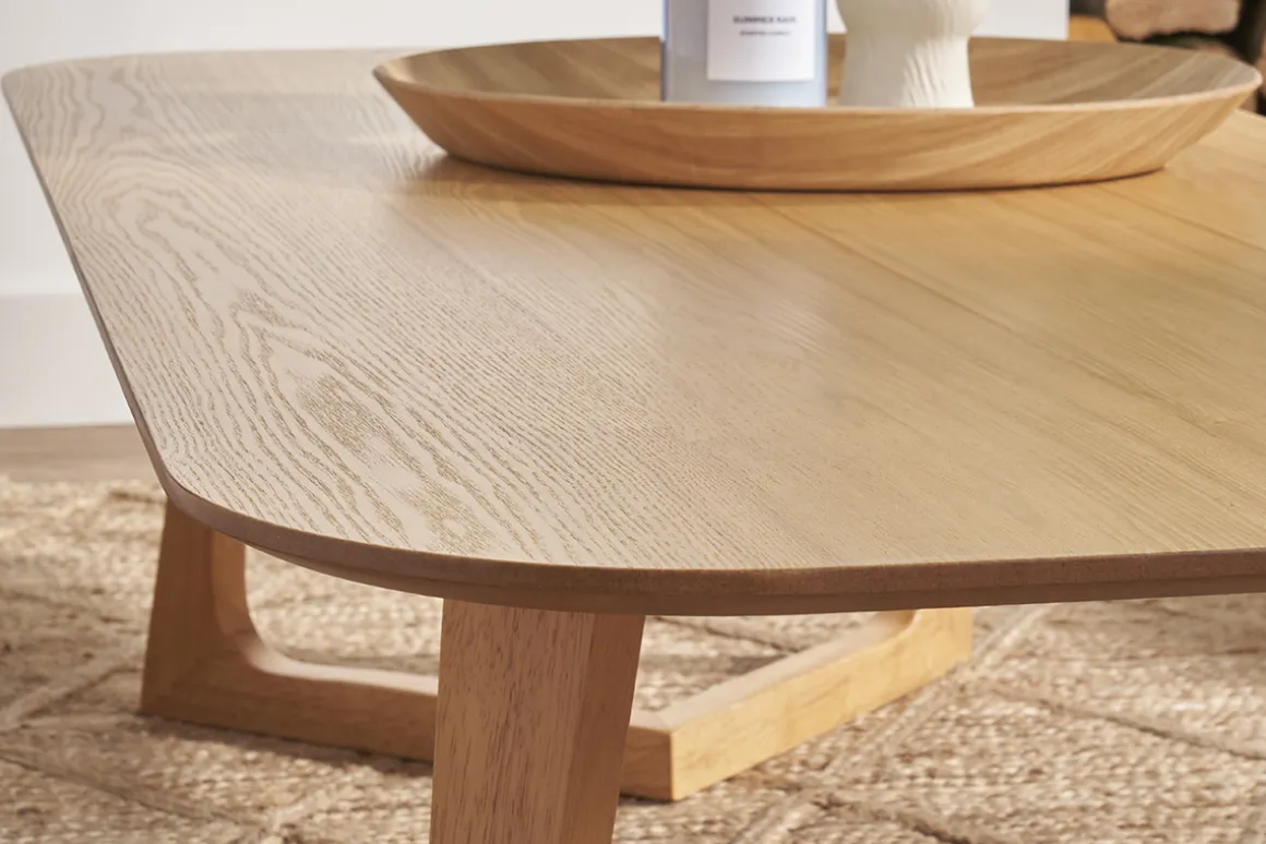 Miliboo Table Basse-Table basse rectangulaire scandinave bois clair L150 cm JUKE