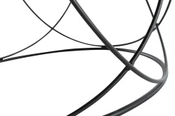 Miliboo Table Basse-Table basse ronde bois noir et métal noir D80 cm LACE