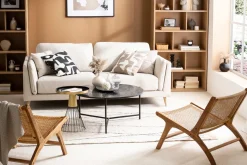 Miliboo Table Basse-Table basse ronde design en marbre noir D90 cm BUMCELLO