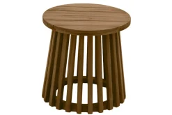Miliboo Table D'appoint|Table De Jardin-Table basse ronde en bois massif D40 cm - NASSAU