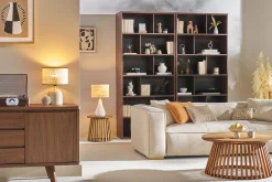 Miliboo Table D'appoint|Table De Jardin-Table basse ronde en bois massif D40 cm - NASSAU