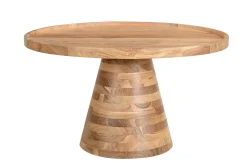 Miliboo Table Basse-Table basse ronde en bois massif D80 cm MATERA