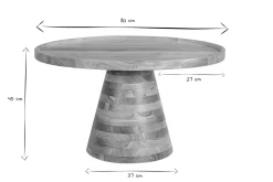Miliboo Table Basse-Table basse ronde en bois massif D80 cm MATERA