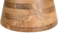 Miliboo Table Basse-Table basse ronde en bois massif D80 cm MATERA