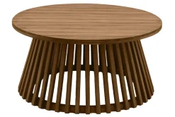 Miliboo Table Basse|Table De Jardin-Table basse ronde en bois massif D80 cm - NASSAU