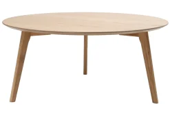 Miliboo Table Basse-Table basse ronde scandinave bois clair chêne D90 cm ORKAD
