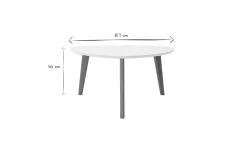 Miliboo Table Basse-Table basse scandinave blanc et bois clair chêne L80 cm EKKA