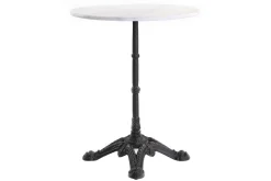 Miliboo Table De Bar / Bar|Table De Jardin-Table bistrot ronde en marbre blanc et métal noir L60 cm CONTY