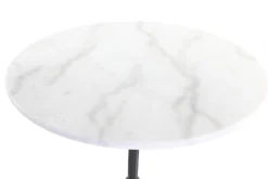 Miliboo Table De Bar / Bar|Table De Jardin-Table bistrot ronde en marbre blanc et métal noir L60 cm CONTY