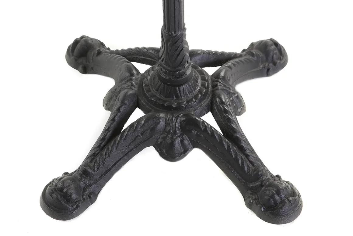 Miliboo Table De Bar / Bar|Table De Jardin-Table bistrot ronde en marbre blanc et métal noir L60 cm CONTY