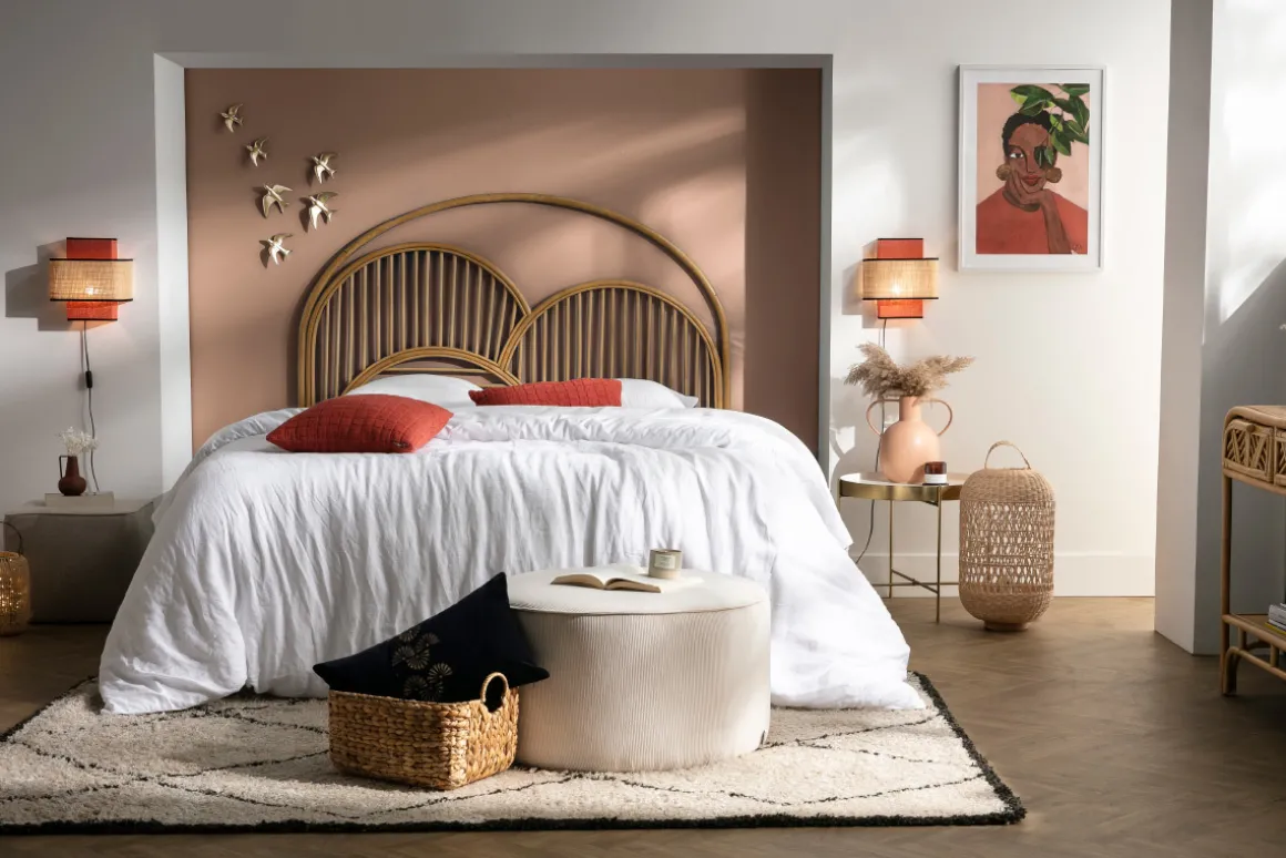 Miliboo Table Basse|Table D'appoint-Table d'appoint avec plateau réversible bleu canard / blanc D51 cm SATEEN