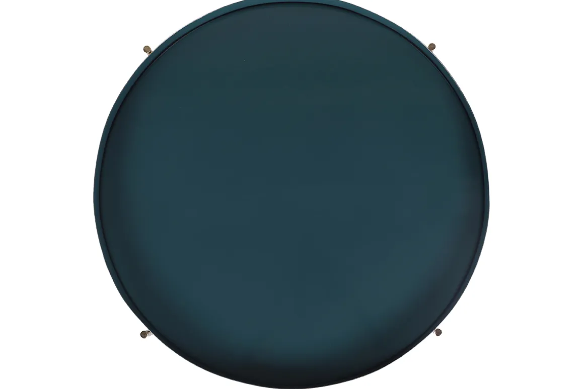 Miliboo Table Basse|Table D'appoint-Table d'appoint avec plateau réversible bleu canard / blanc D51 cm SATEEN